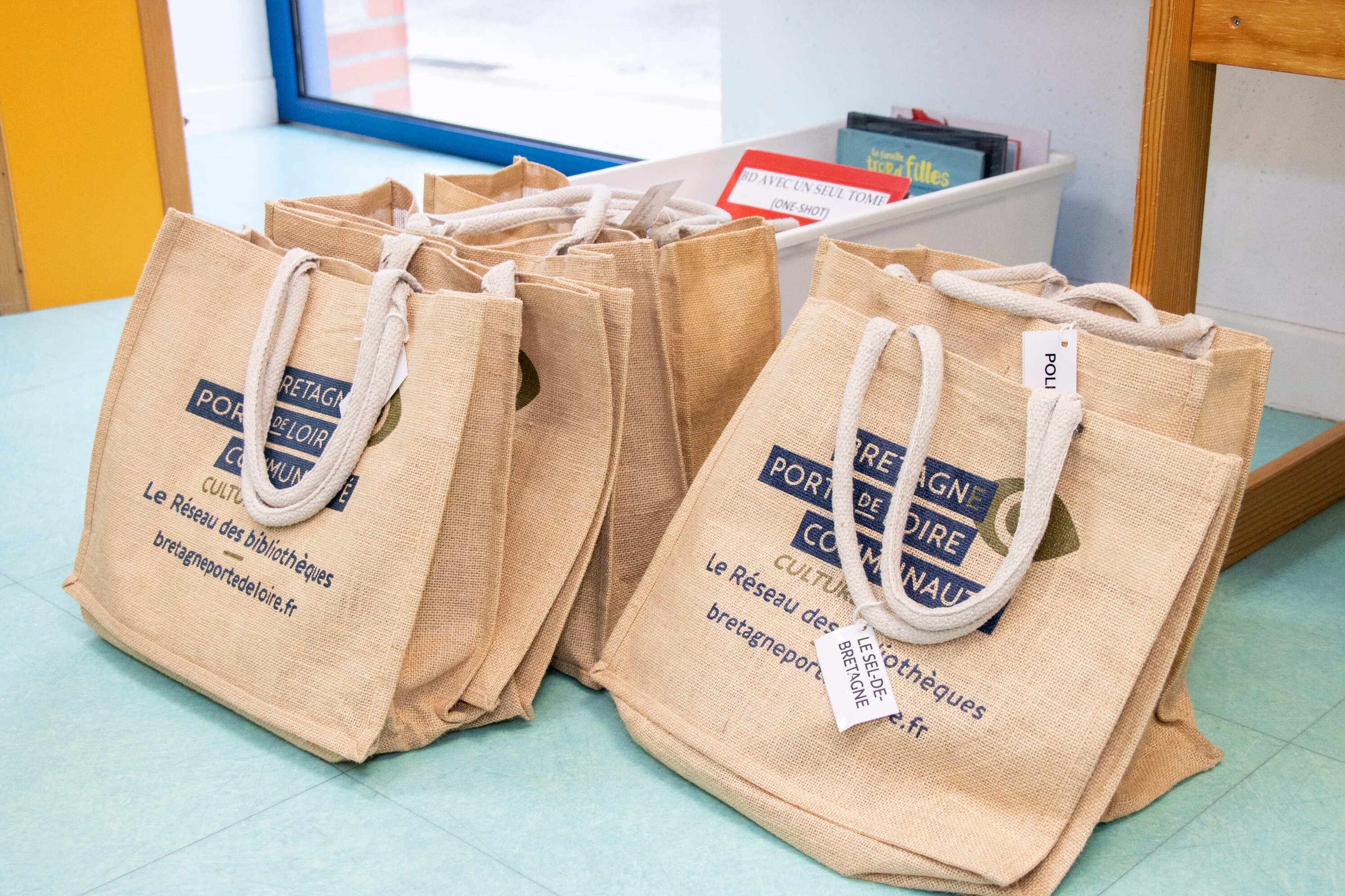 Sacs de la navette du réseau de bibliothèque